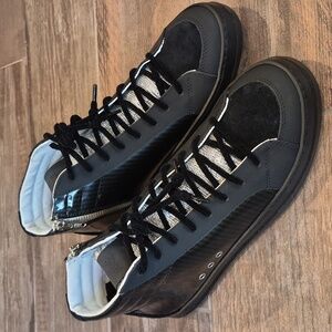 P448 F22 SKATE Leather Sneakers in Carbon, Size 40, Men's 7/7.5, Women's 9/9.5